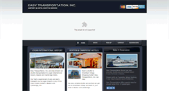 Desktop Screenshot of easytransportationinc.com